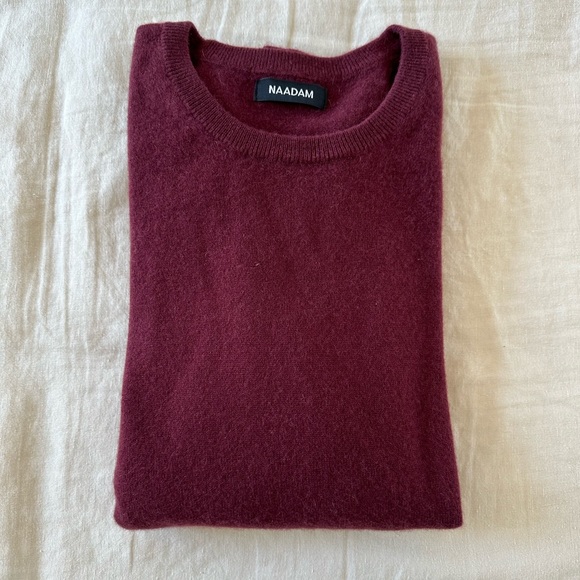 Naadam Original Cashmere Sweater, Merlot - Picture 1 of 2